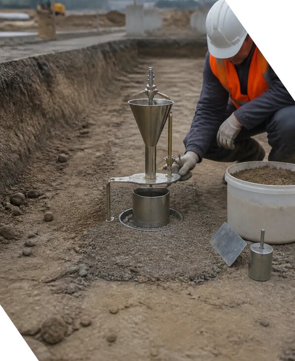 Определение плотности грунта лабораторными методами в Петергофе