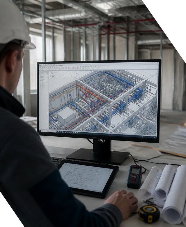 Создание BIM модели инженерных сетей для объектов в Петергофе